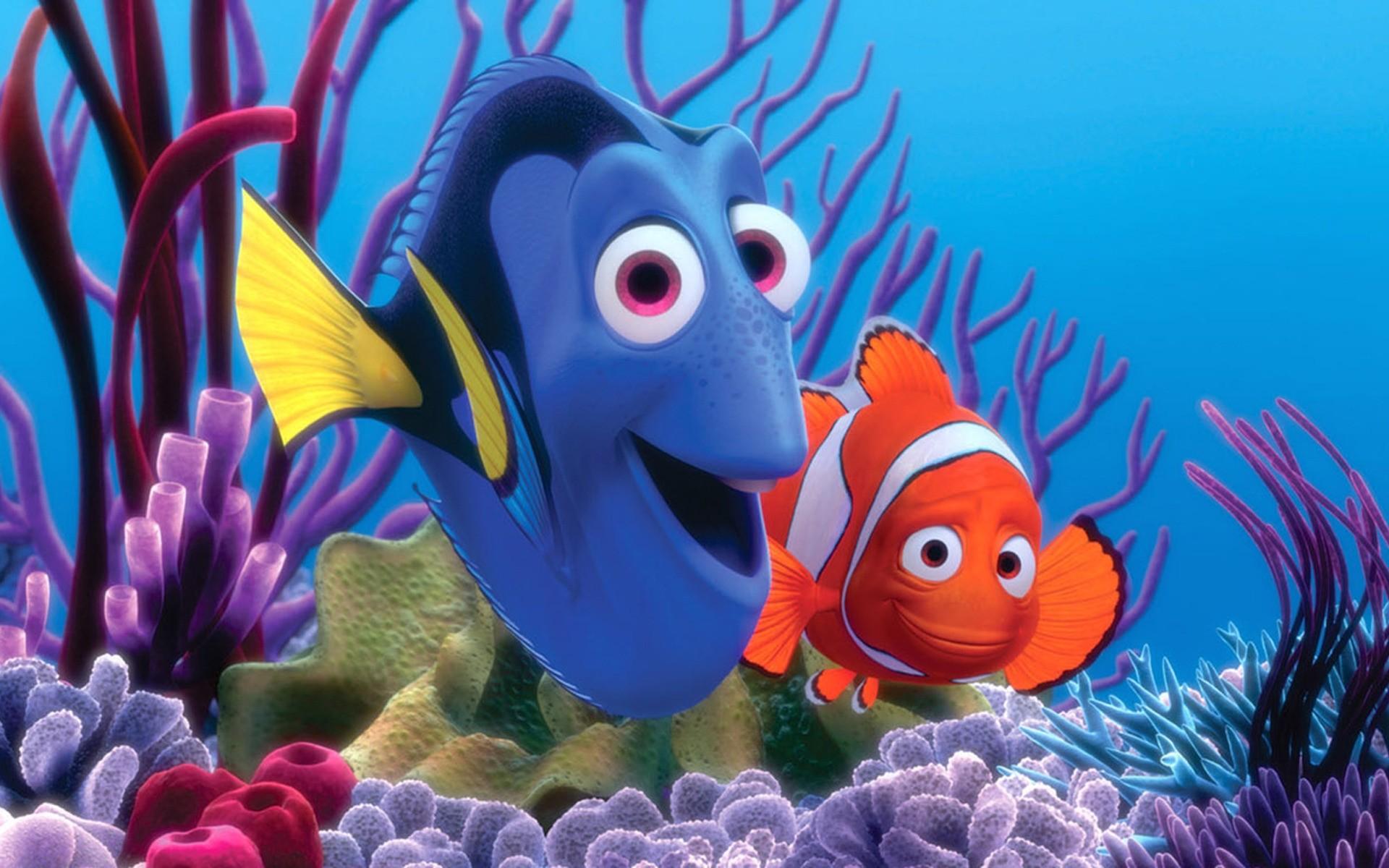 1920x1200 Cartoon fish in the underwater world wallpaper