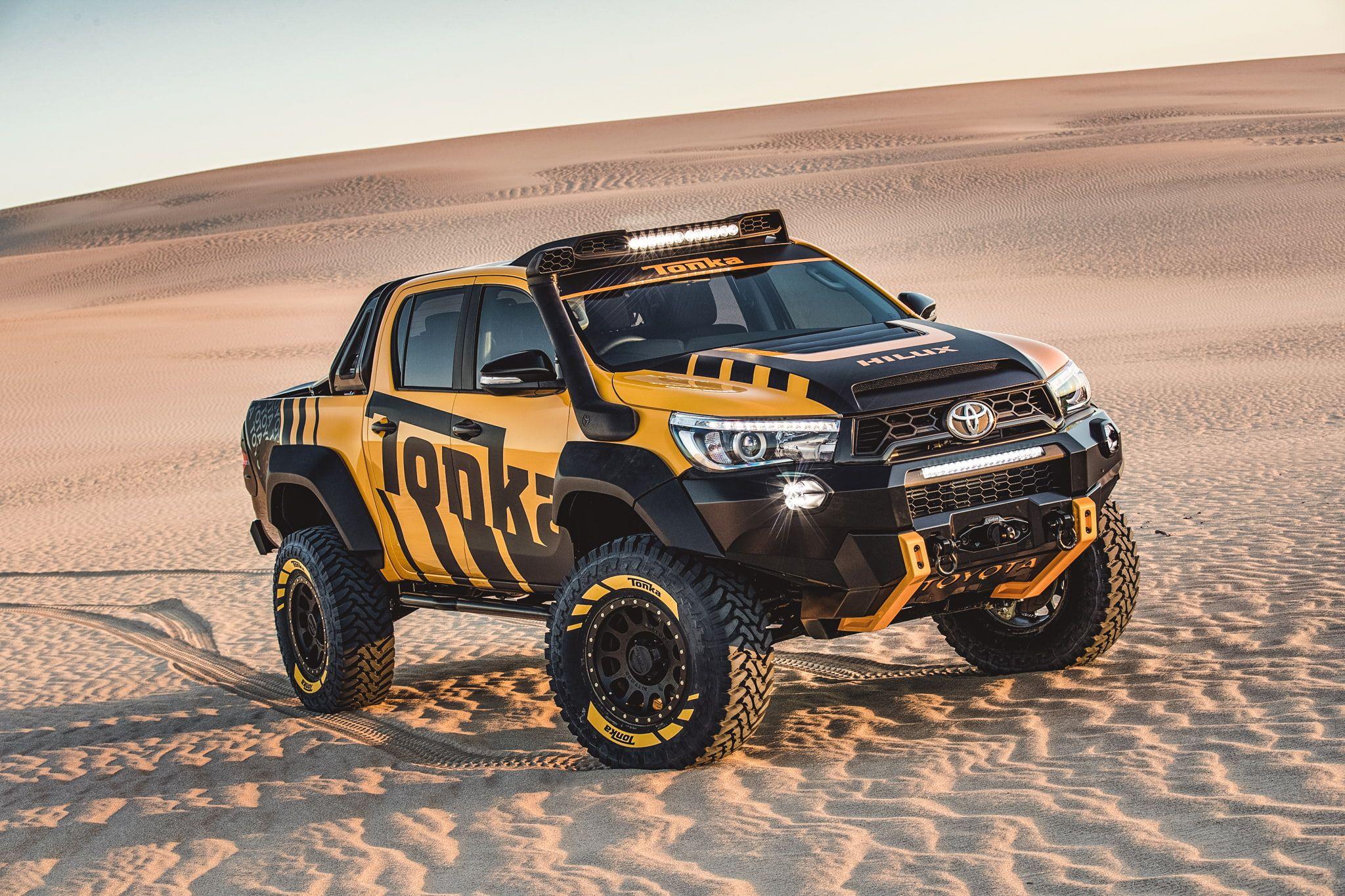 2048x1365 HD wallpaper: 4x concept, custom, hilux, pickup, sr tonka, toyota, truck