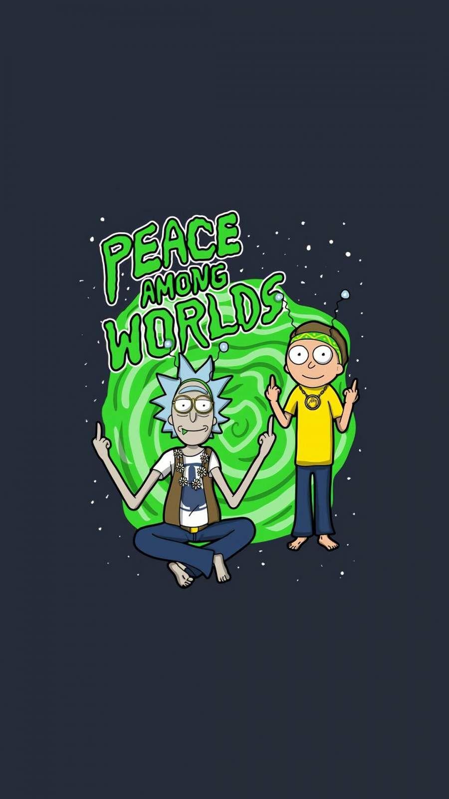 900x1600 Rick and Morty Peace Among Words iPhone Wallpaper. Rick and morty stickers, Rick and morty quotes, Rick and morty tattoo