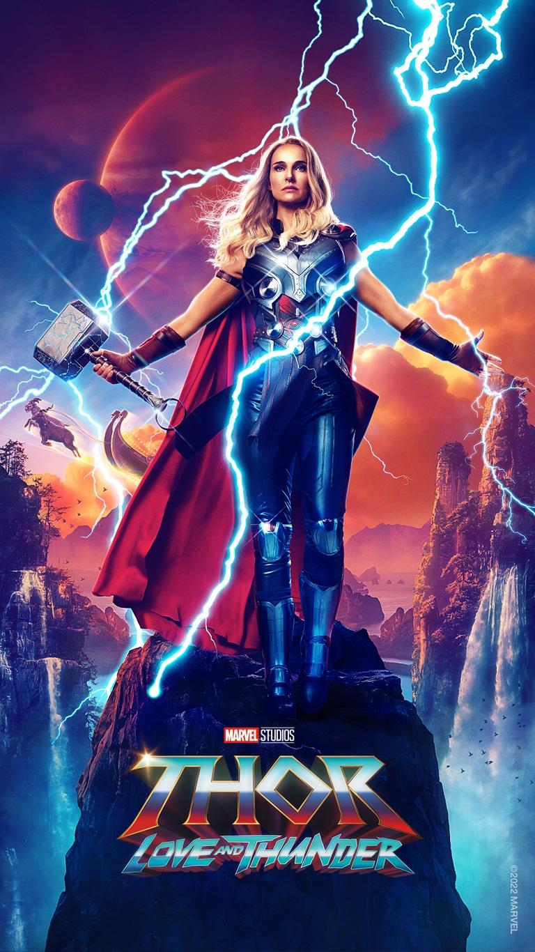 768x1366 Wield the power of Love and Thunder with our Thor themed wallpaper