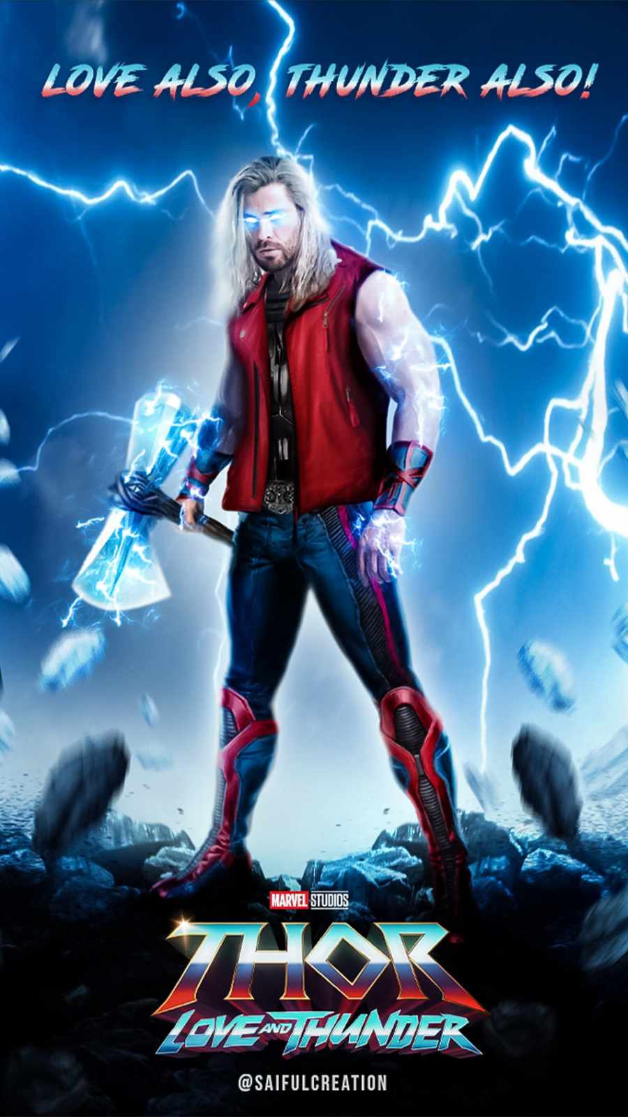 900x1600 Thor Love And Thunder Art Poster IPhone Wallpaper Wallpaper : iPhone Wallpaper