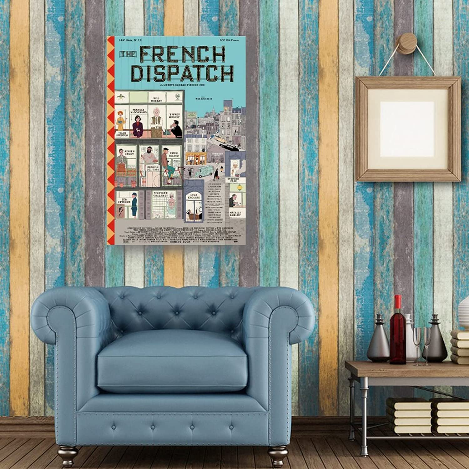 1500x1500 HANGSI The French Dispatch (2021) American Comedy Movie Posters Canvas Wall Art Poster Decorative Bedroom Modern Home Print Picture Artworks Posters 08x12inch(20x30cm): Posters & Prints