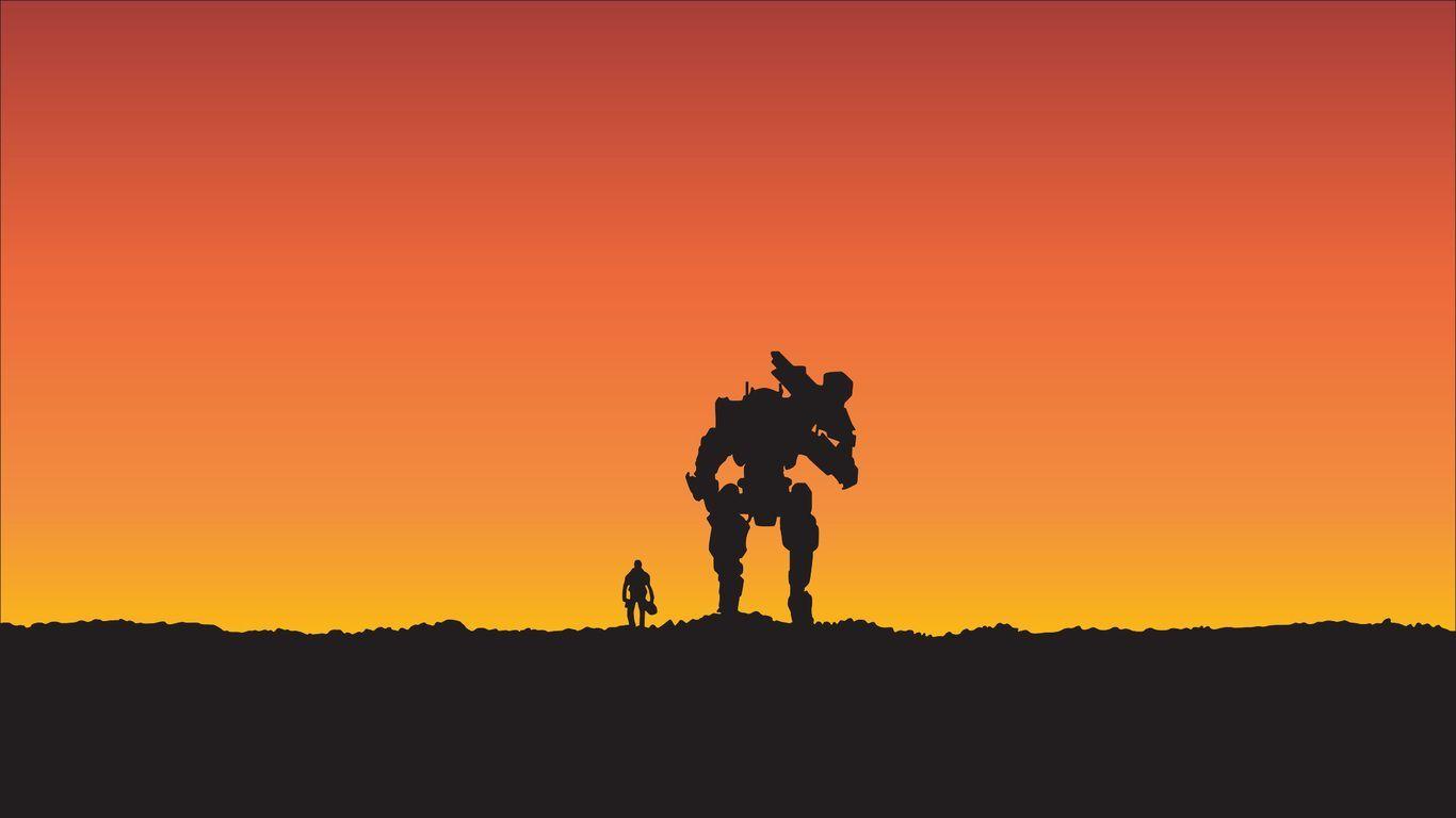 1366x768 Orange Gaming Wallpaper