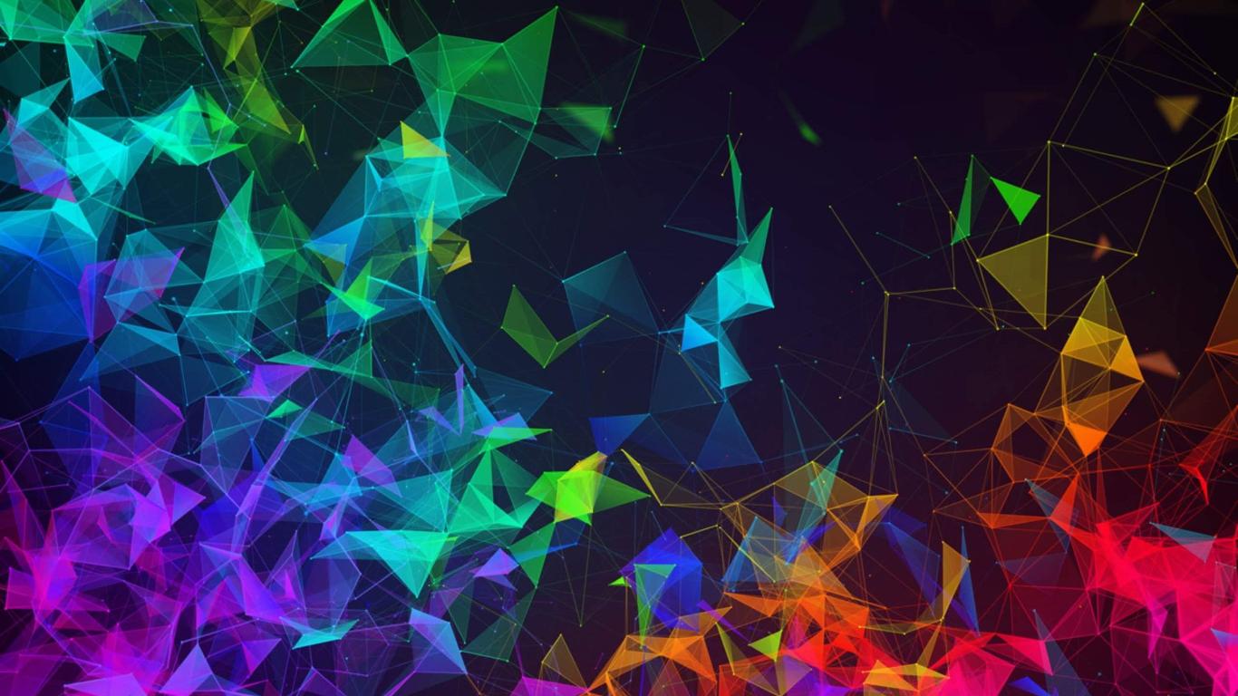 1366x768 HD wallpaper Razer Phone 2 abstract colorful HD