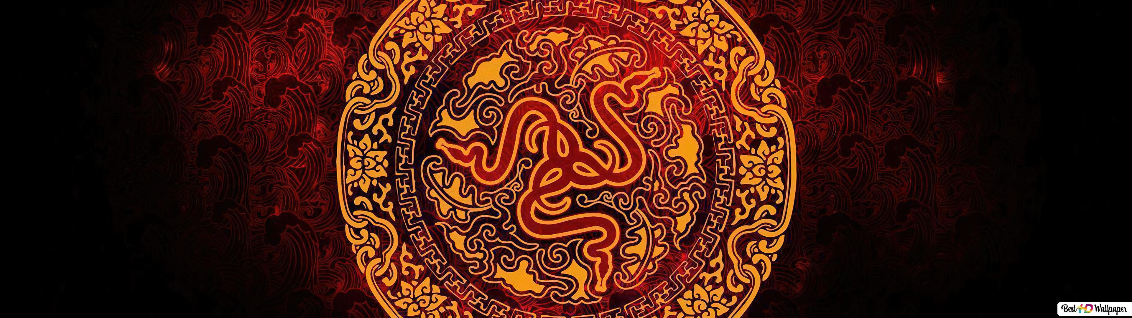 3840x1080 Asus Razer' Mandela Art LOGO HD wallpaper download