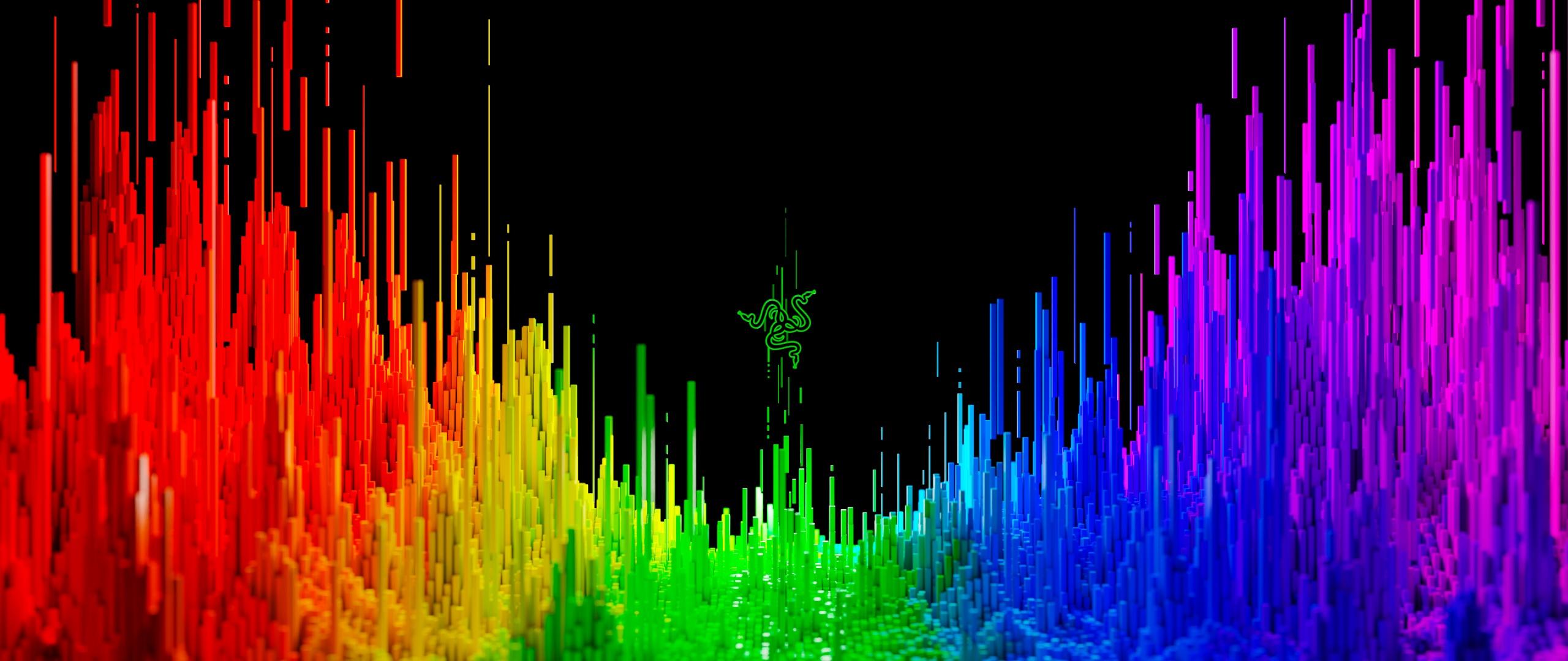 2560x1080 Spectrum Wallpaper 4K, Razer, Colorful, Multicolor, Frequency, Abstract