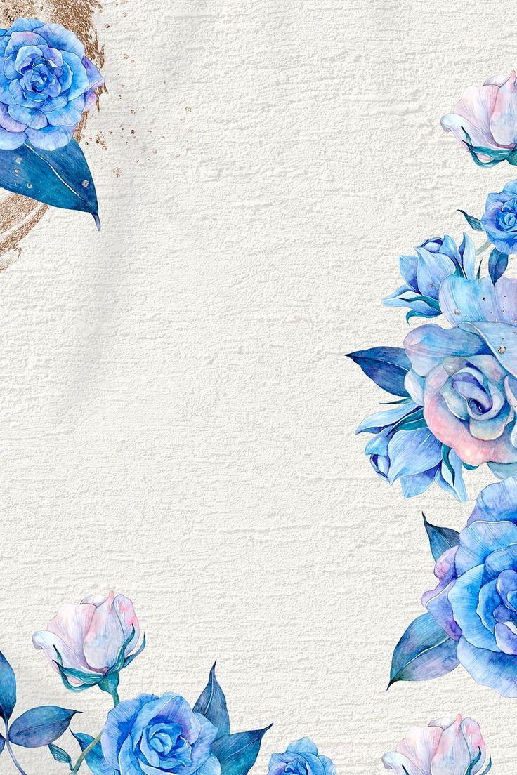 blue frames and borders floral