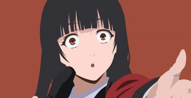 670x344 Amazed, anime girl, yumeko jabami, kakegurui wallpaper, HD image, picture, background, 24b1af