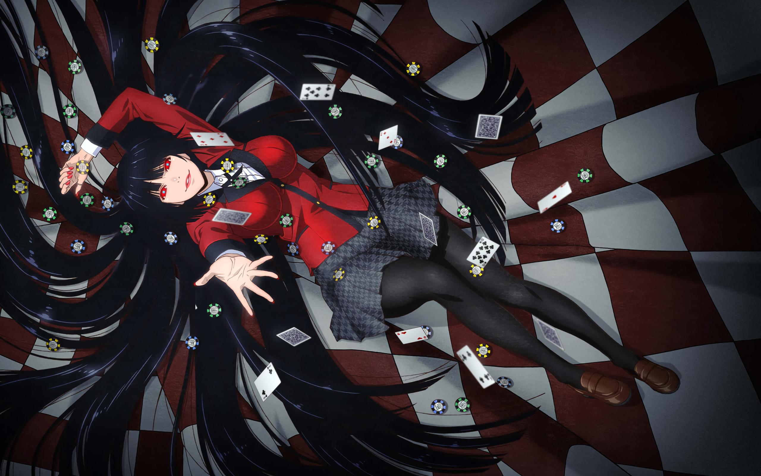 2560x1600 Download wallpaper Kakegurui, Yumeko Jabami, manga, Crazy excitement for desktop with resolution 2560x1600. High Quality HD picture wallpaper