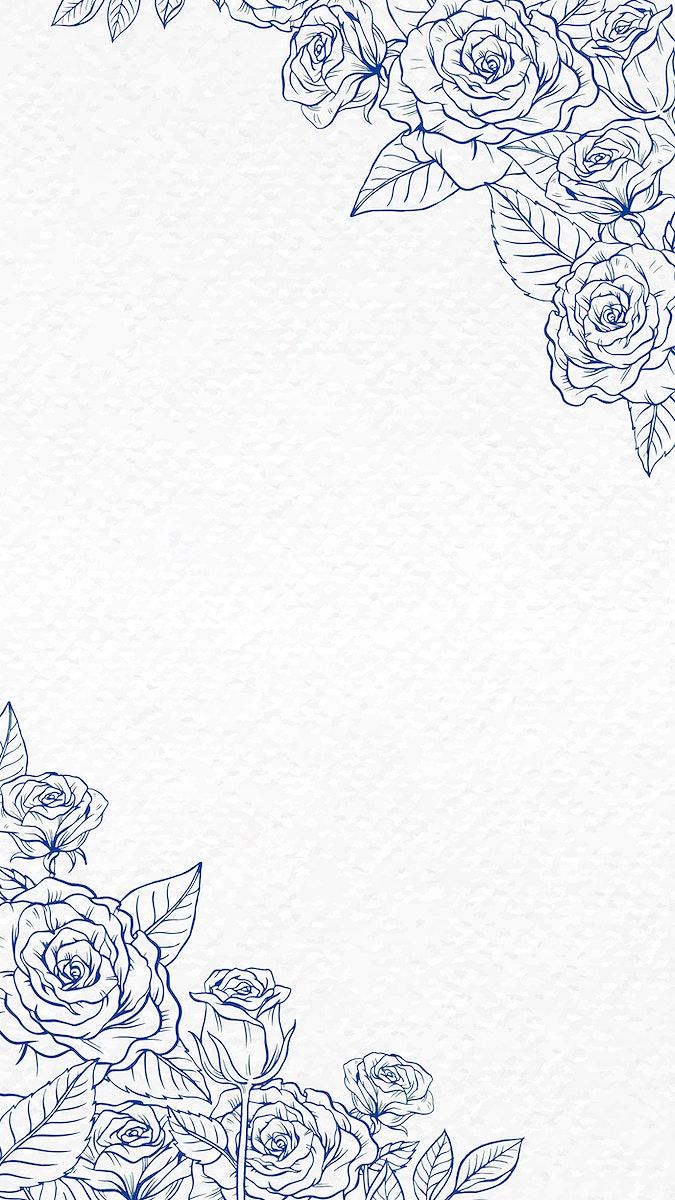 Blue Flower Border Wallpapers Top Free Blue Flower Border Backgrounds