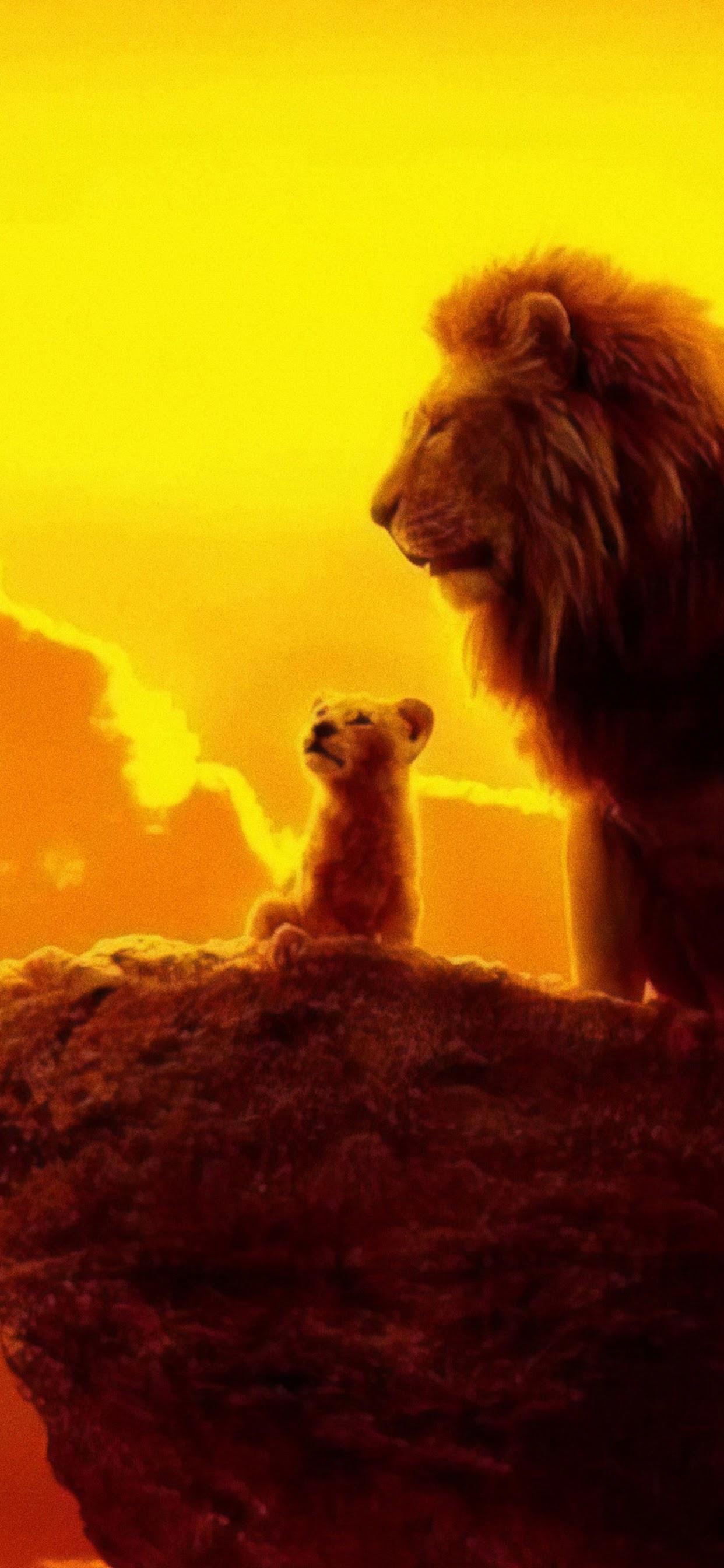 1242x2688 The Lion King 2019 Mufasa Simba 4K Wallpaper