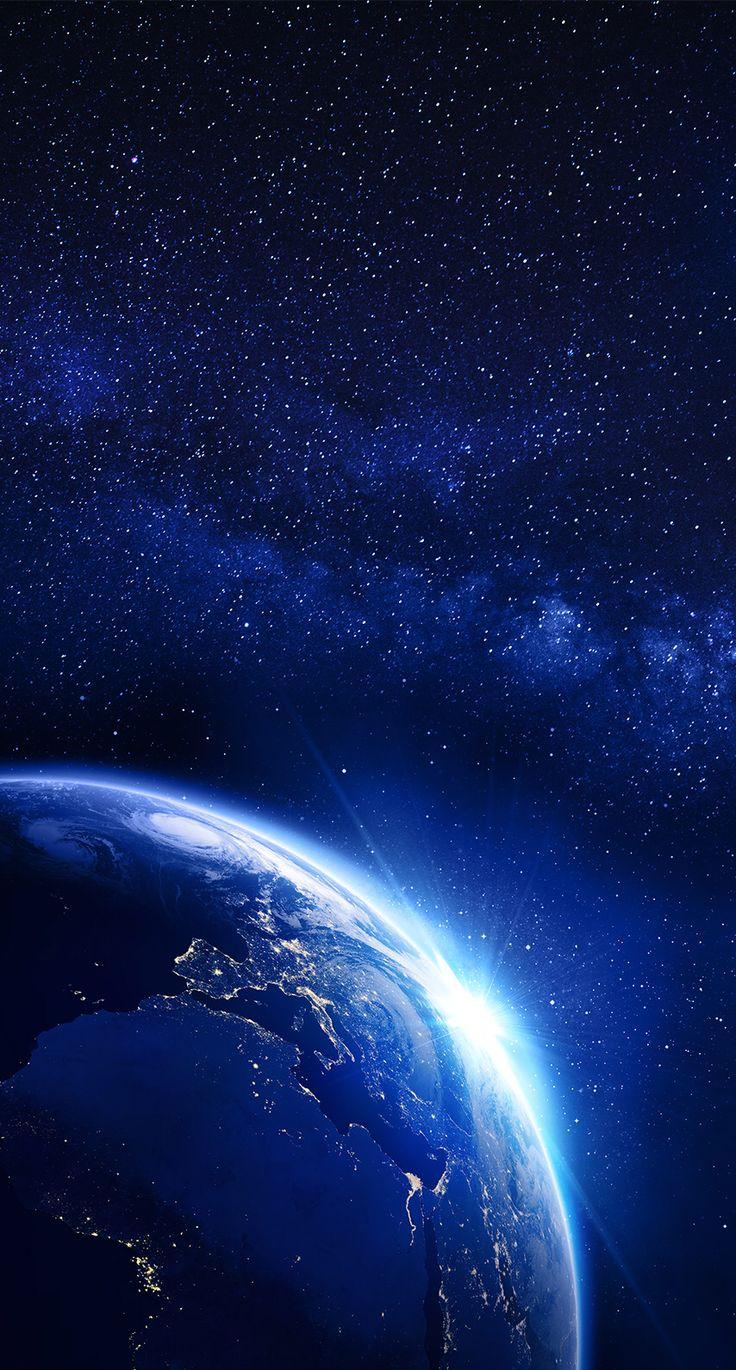 736x1370 This gorgeous photo of the Earth from space and you can see all the lights because it's nighttime in Europe