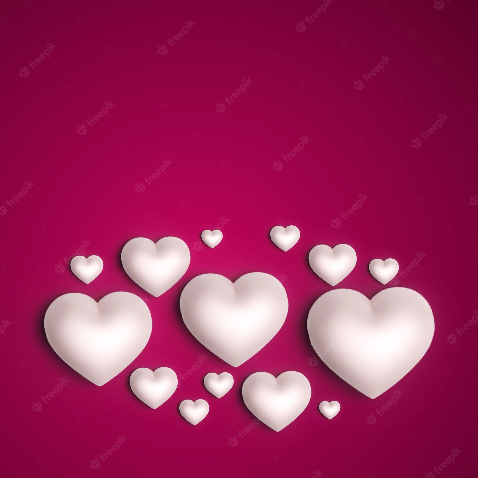 2000x2000 Premium Vector. Happy dia dos namorados pink grey hearts background social media design banner free vector