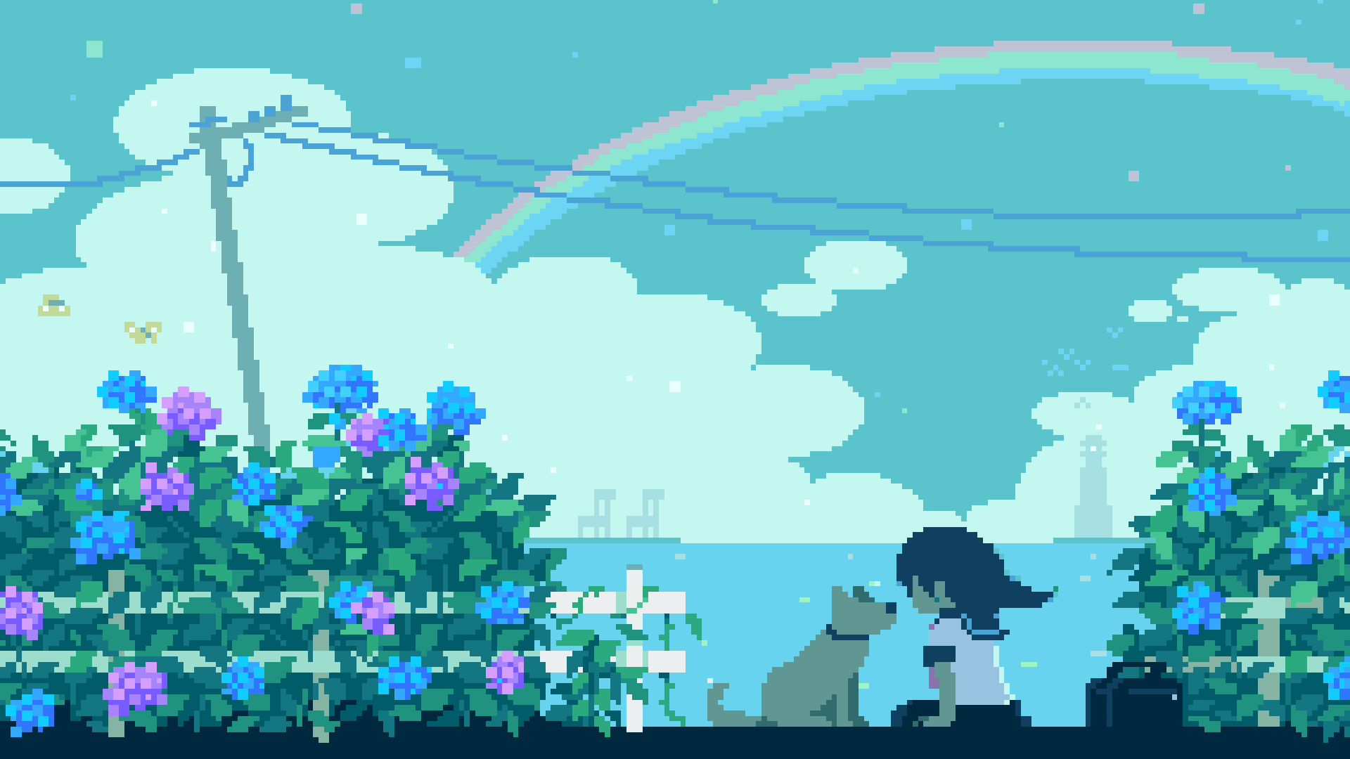 1920x1080 wallpaper 1920x1080. Fond d'écran pixel art, Animation pixel, Gif animé
