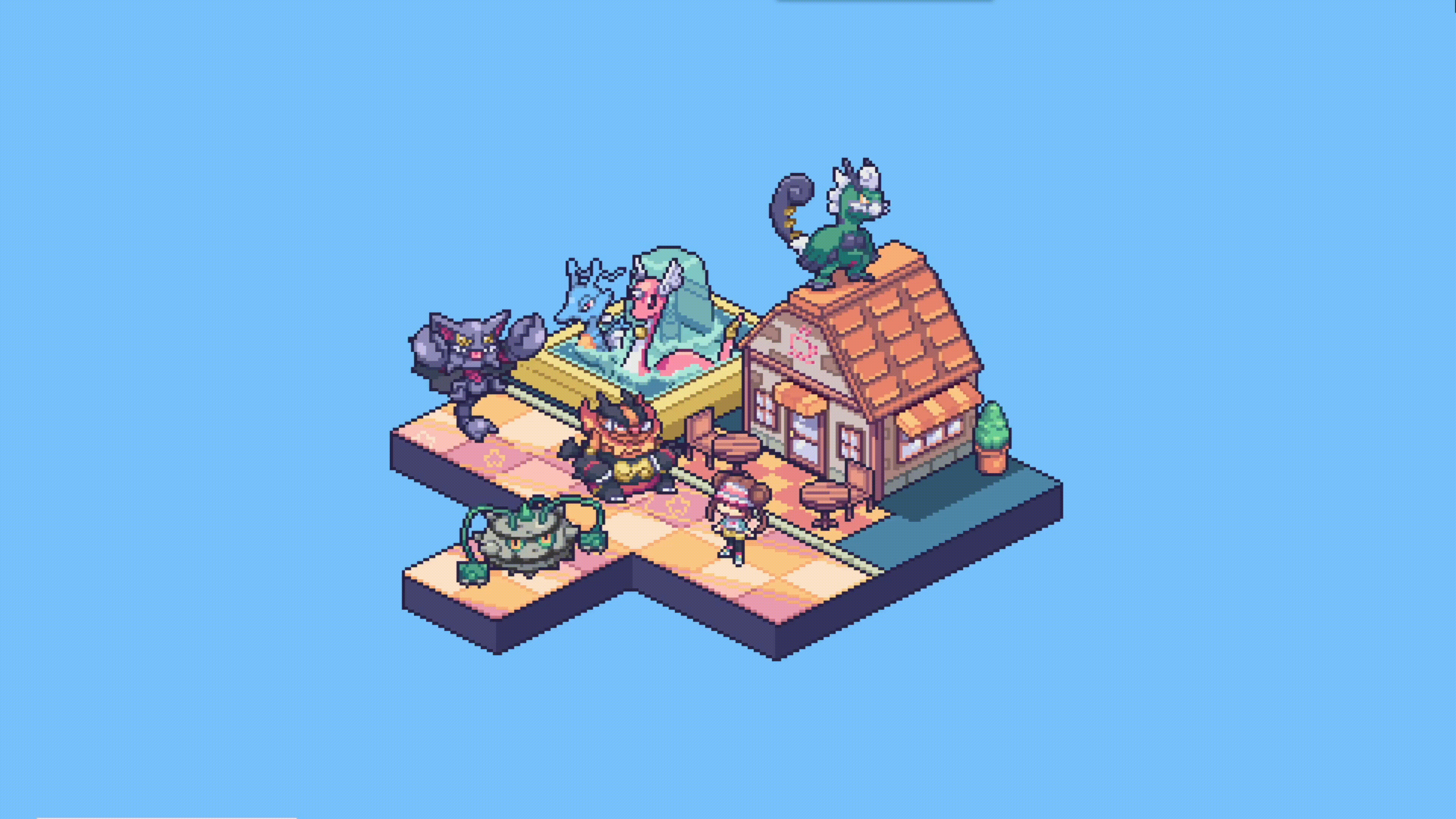 3840x2160 Funny Gifs : Wallpaper send you a set of pixel style GIF