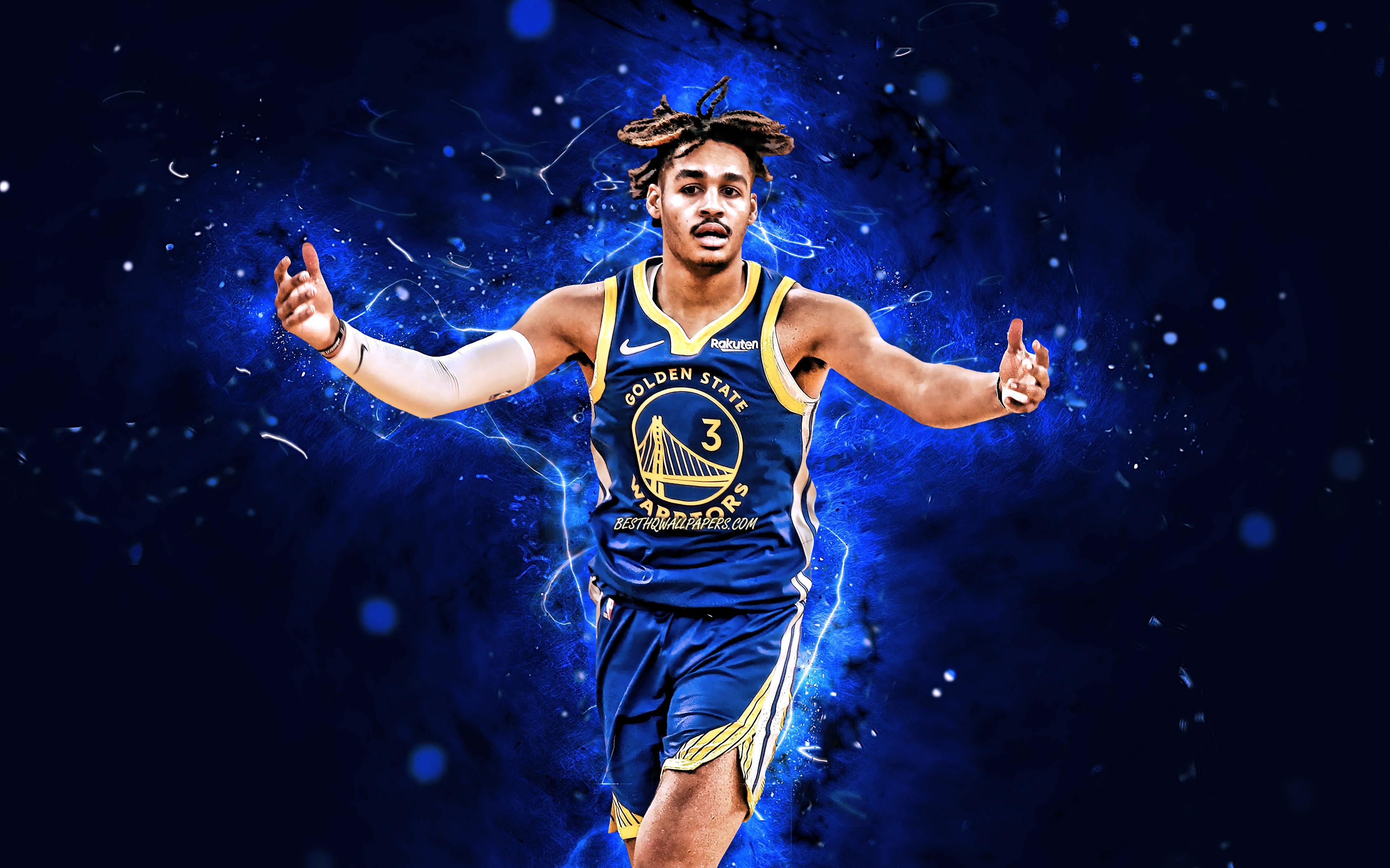3840x2400 Download wallpaper 4k, Jordan Poole, NBA, Golden State Warriors, basketball, Jordan Anthony Poole, creative, neon lights, Jordan Poole Golden State Warriors, Jordan Poole 4K for desktop with resolution 3840x2400. High Quality
