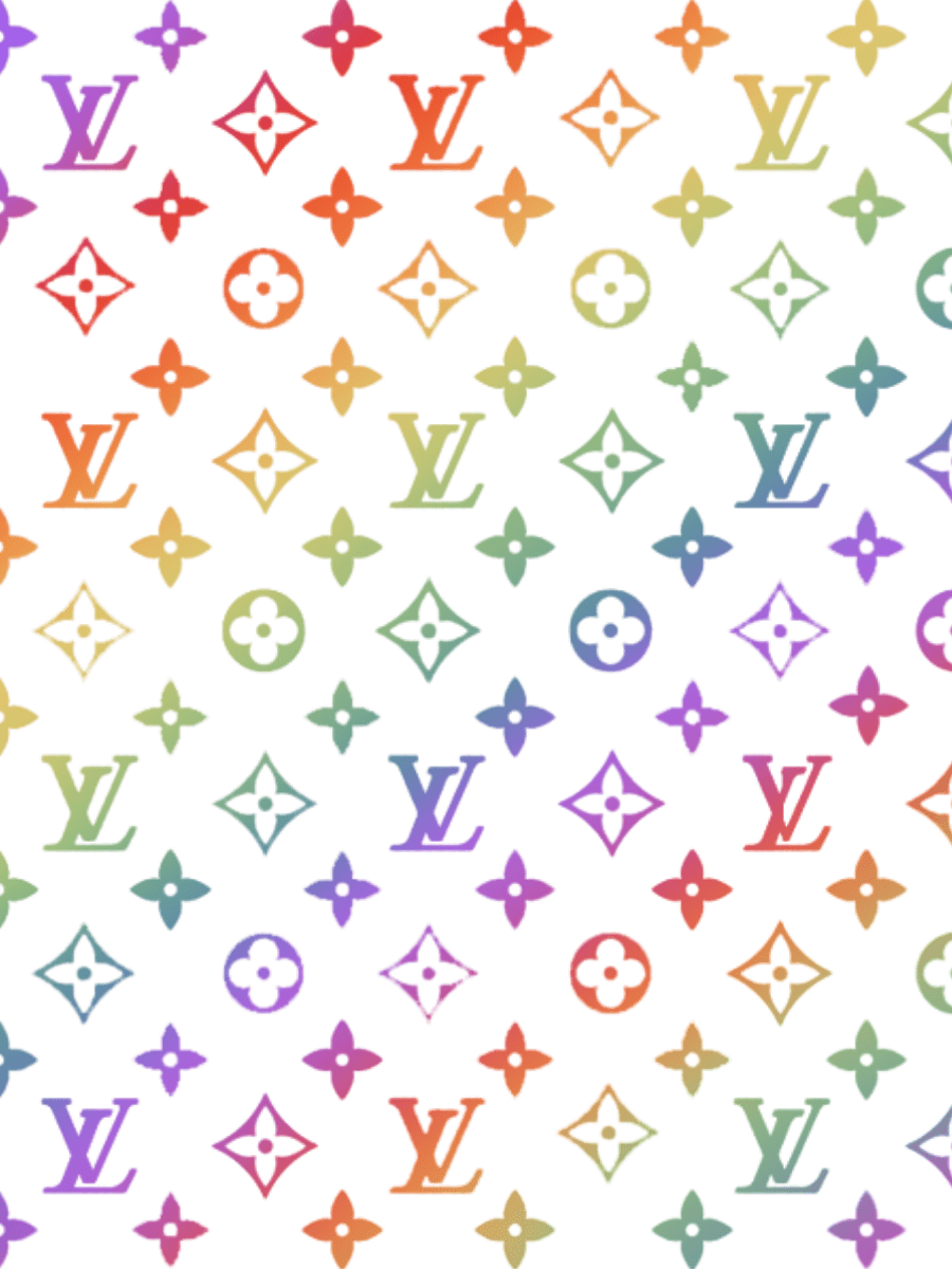 Download wallpapers Louis Vuitton logo, 4k, vortex, rainbow