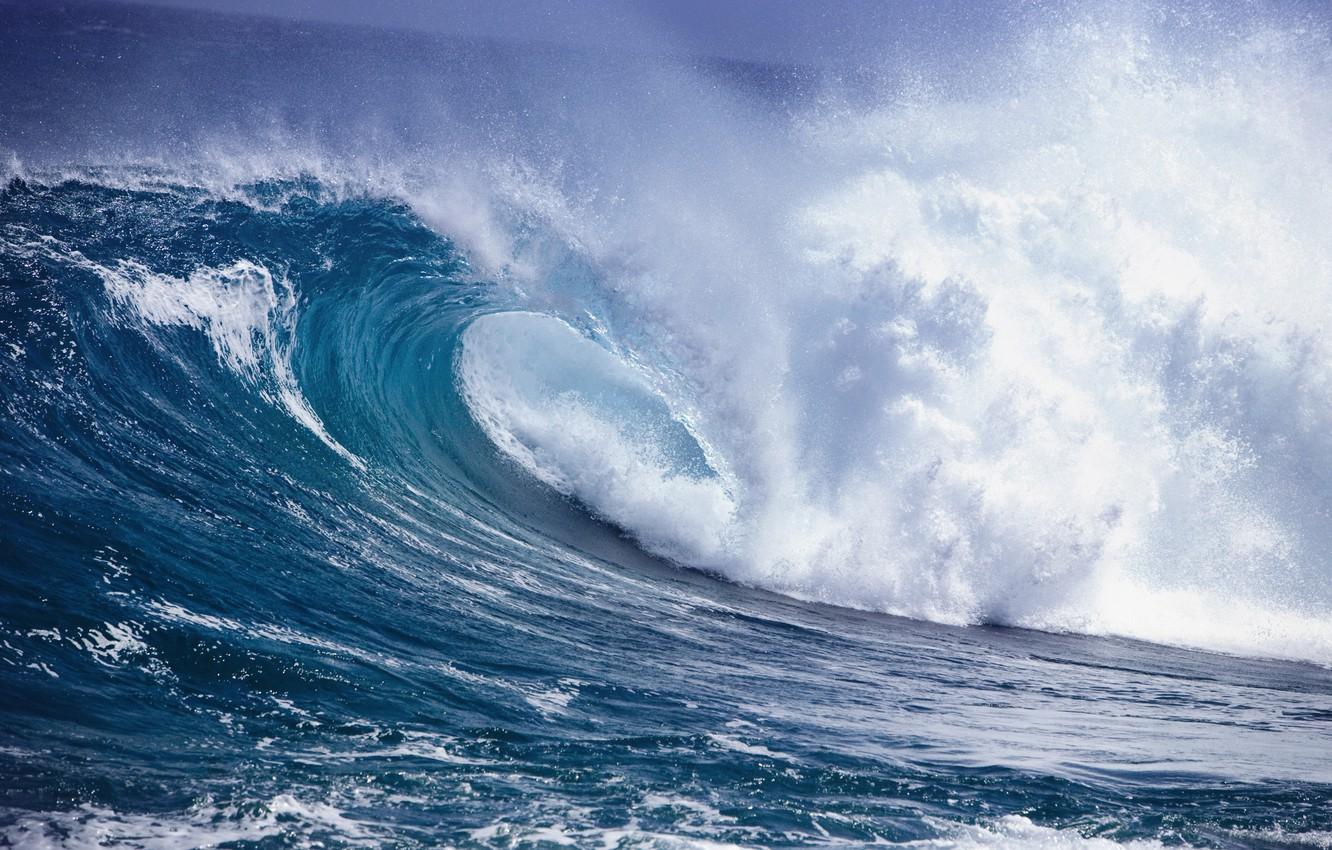 1332x850 Wallpaper WATER, The OCEAN, POWER, WAVE, ELEMENT image for desktop, section природа
