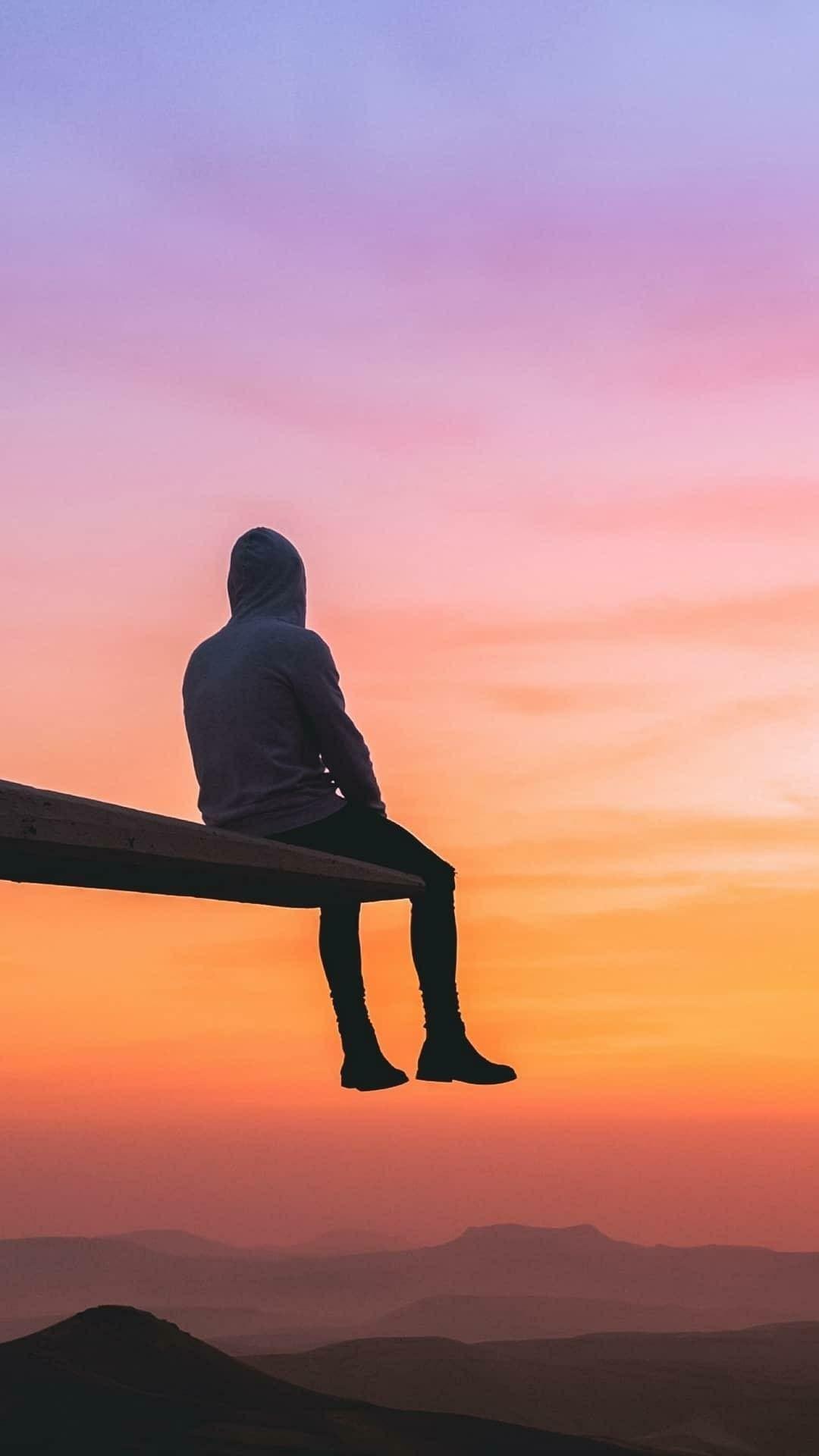 1080x1920 Sitting Alone Wallpaper Free Sitting Alone Background - Beautiful night image, Dark photography, Sunset wallpaper