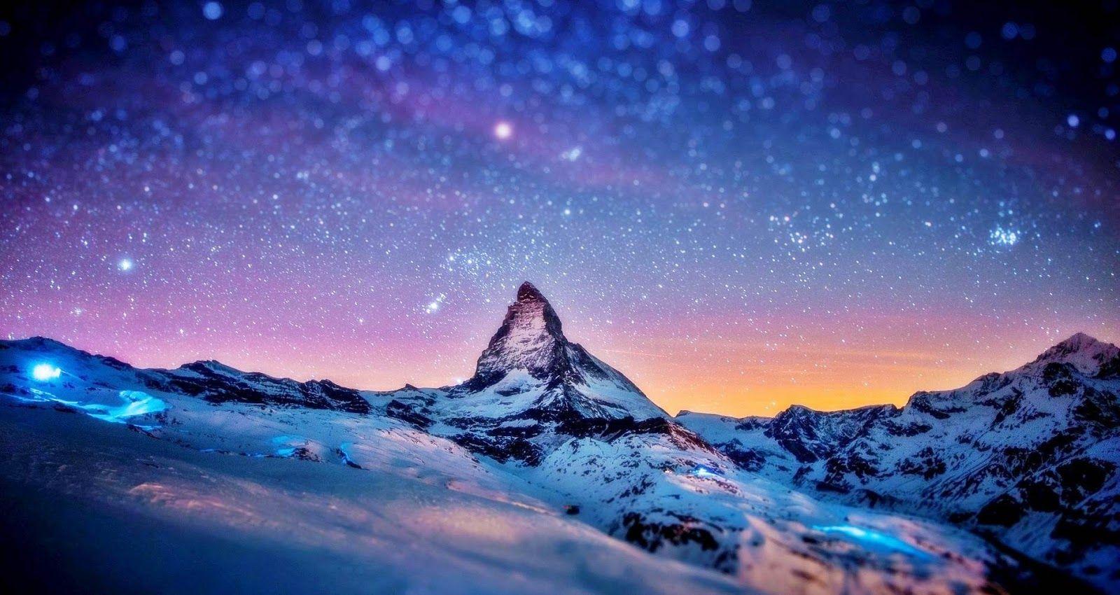 Snow Mountain Night Wallpapers - Top Free Snow Mountain Night Backgrounds -  WallpaperAccess