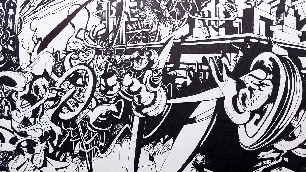 1200x675 Black and White Graffiti Wallpaper