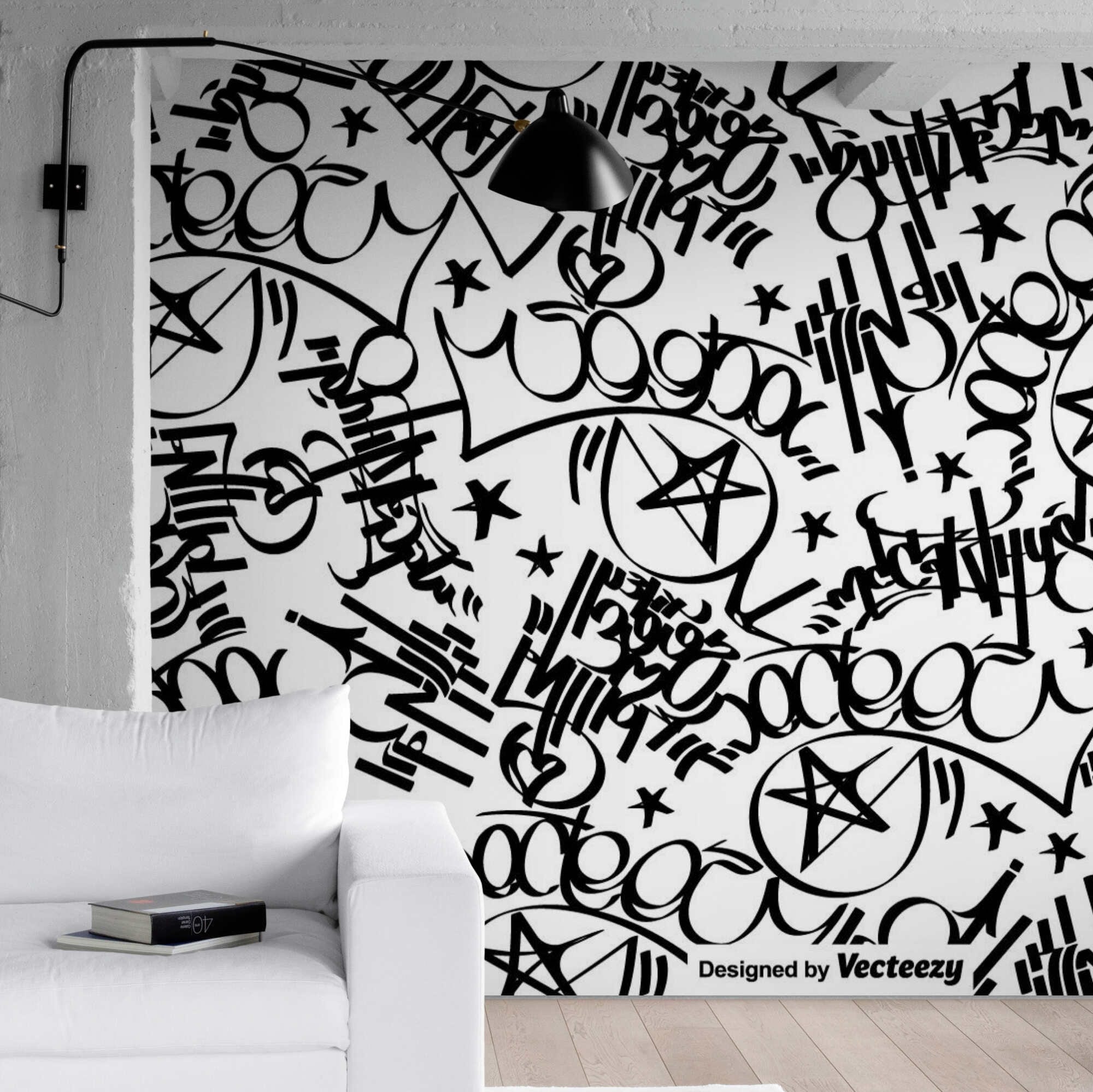 2000x1999 Graffiti Wall Mural Graffiti Wallpaper Kids Vinyl Wallpaper