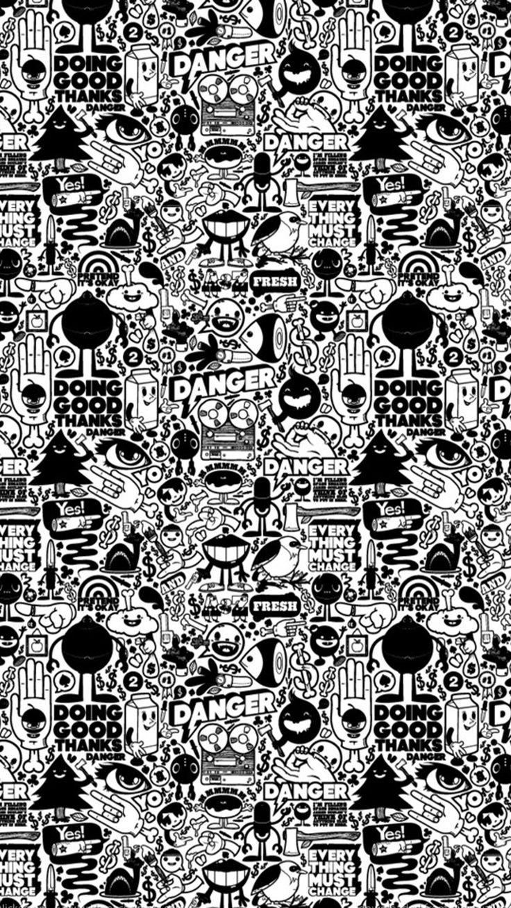 736x1308 Black and white pattern. HD textures, White pattern wallpaper, Coloring pages