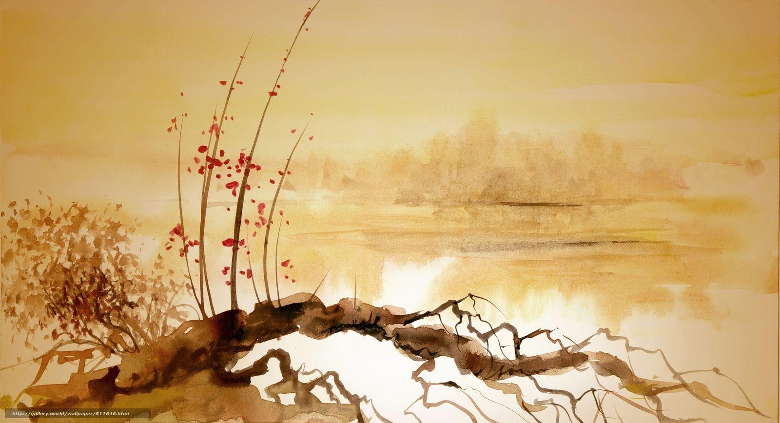1600x868 Chinese Painting Wallpaper