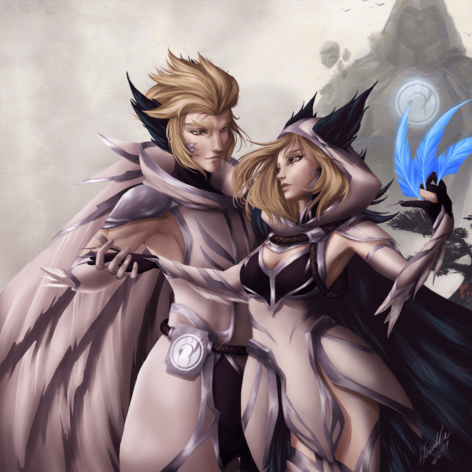 1600x1600 Xayah and Rakan INVICTUS GAMING