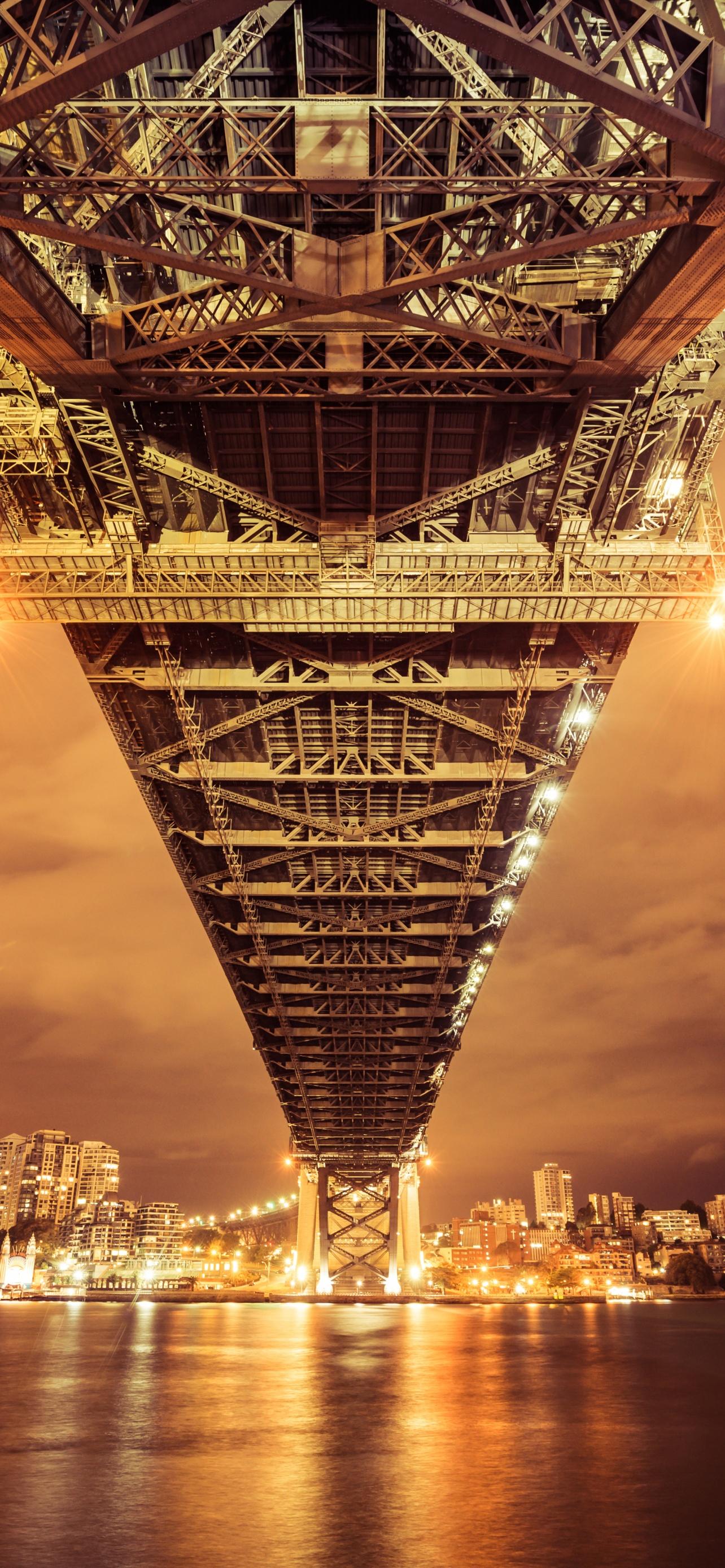 1284x2778 Sydney Harbour Bridge Wallpaper 4K, Australia, Cityscape, River, Reflection, World