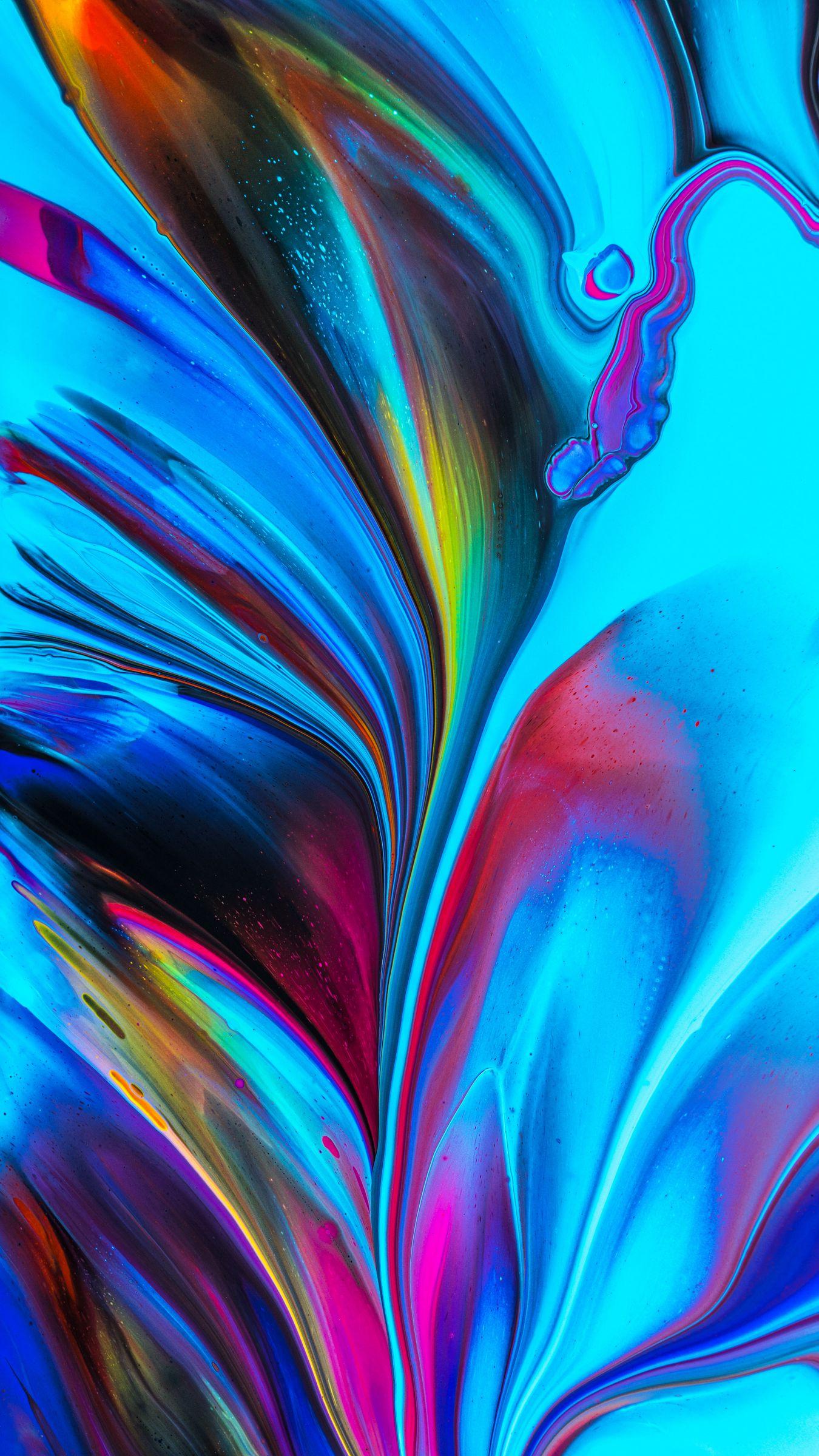 1350x2400 Download Wallpaper 1350x2400 Paint, Liquid, Multi Colored, Stripes Iphone 8+/7+/6s+/for Parallax HD Background