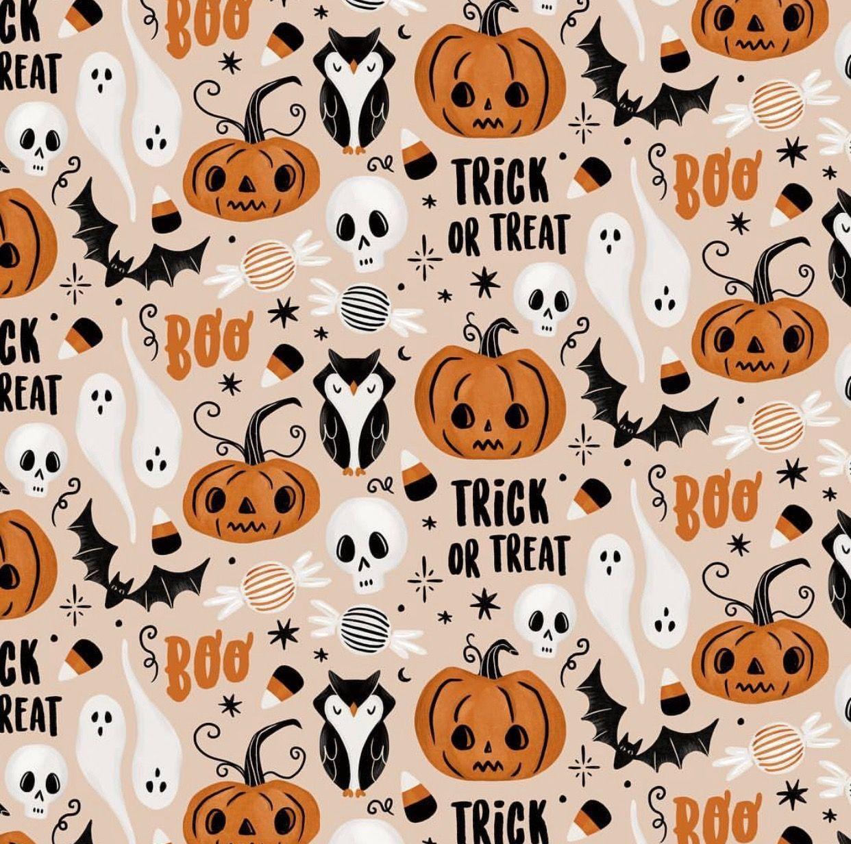 1242x1232 Halloween Pattern Mind Design. Cute fall wallpaper, Halloween prints, Halloween wallpaper iphone