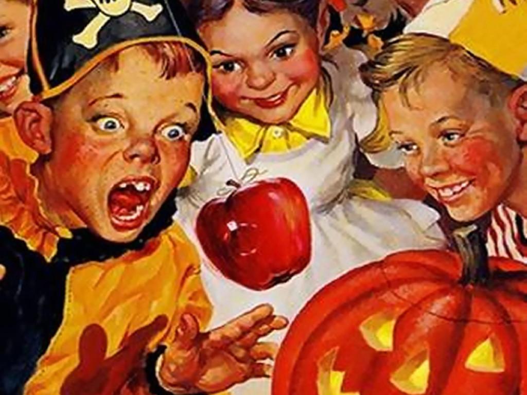 1024x768 Vintage Halloween Wallpaper