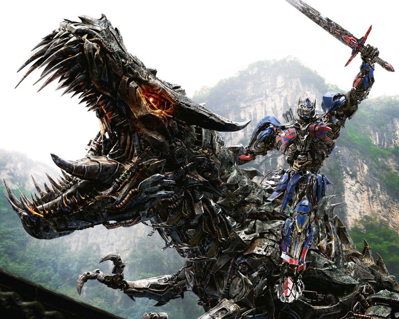 1280x1024 Grimlock Optimus Prime In Transformers 4 Age Of Extinction Wallpaper
