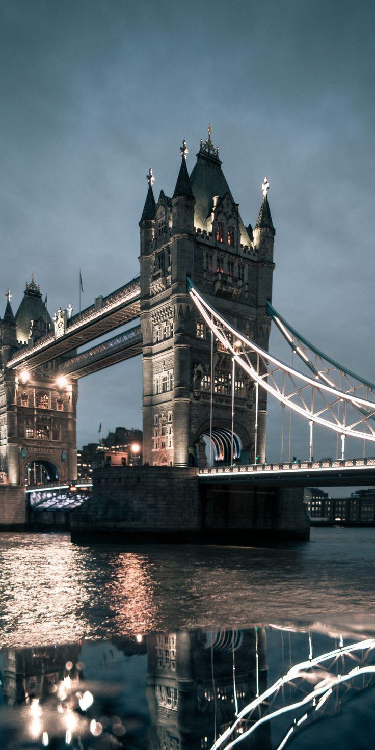 736x1472 London, Tower Bridge, night, city, 1080x2160 wallpaper. London wallpaper, London dreams, London travel