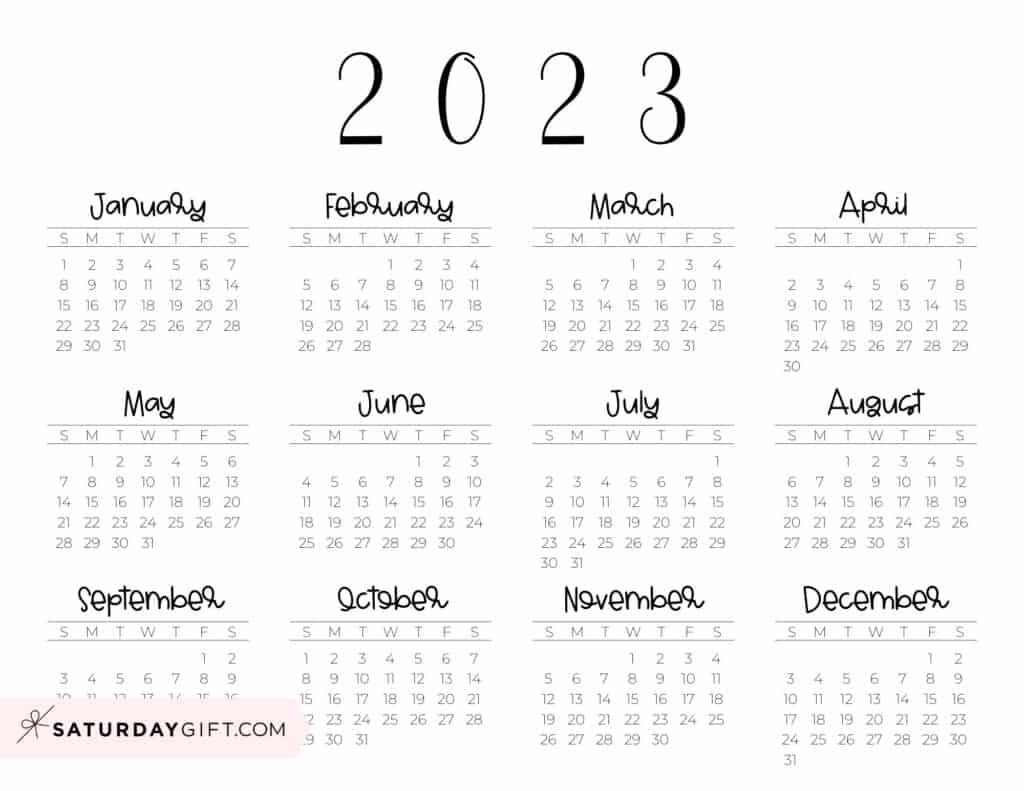 1024x791 Calendar Printable & Free 2023 Yearly Calendar Templates