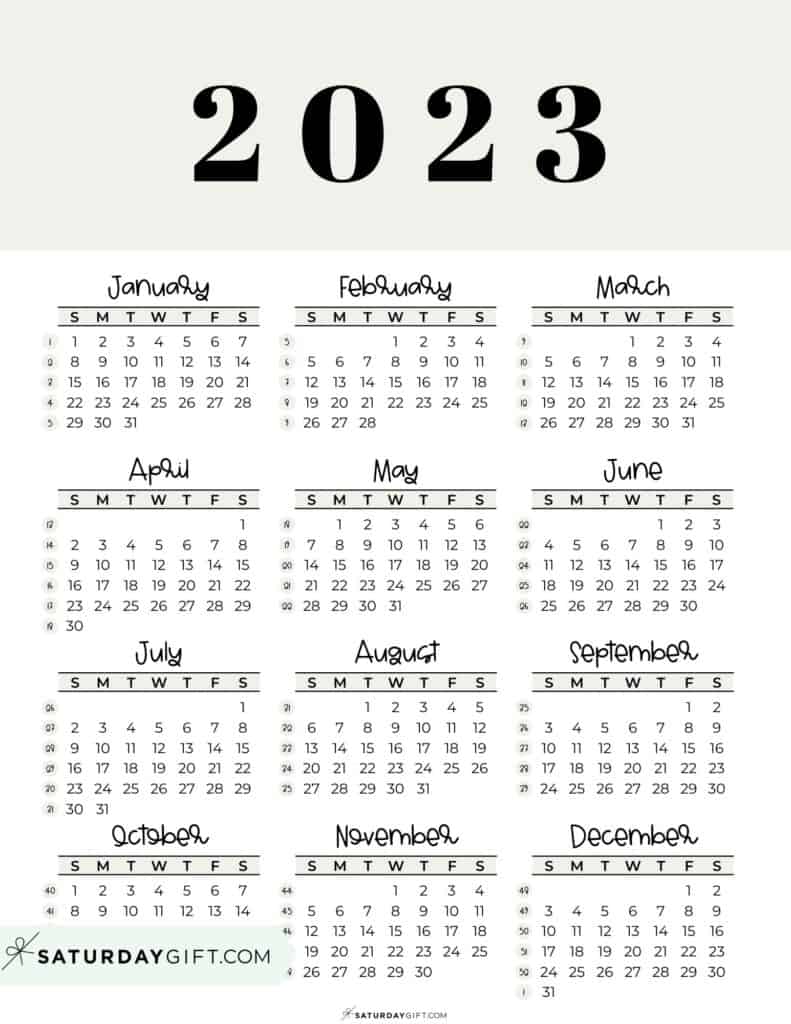 791x1024 Calendar Printable & Free 2023 Yearly Calendar Templates