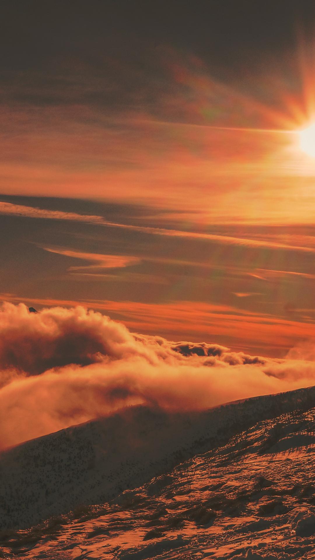1080x1920 Mountain, Sunset, Nature iPhone Wallpaper