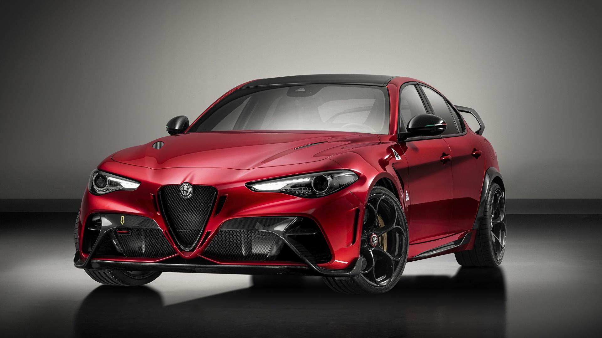 1920x1080 Wallpaper Alfa Romeo Giulia, GTAm, 2020 Sedan Red Cars 1920x1080