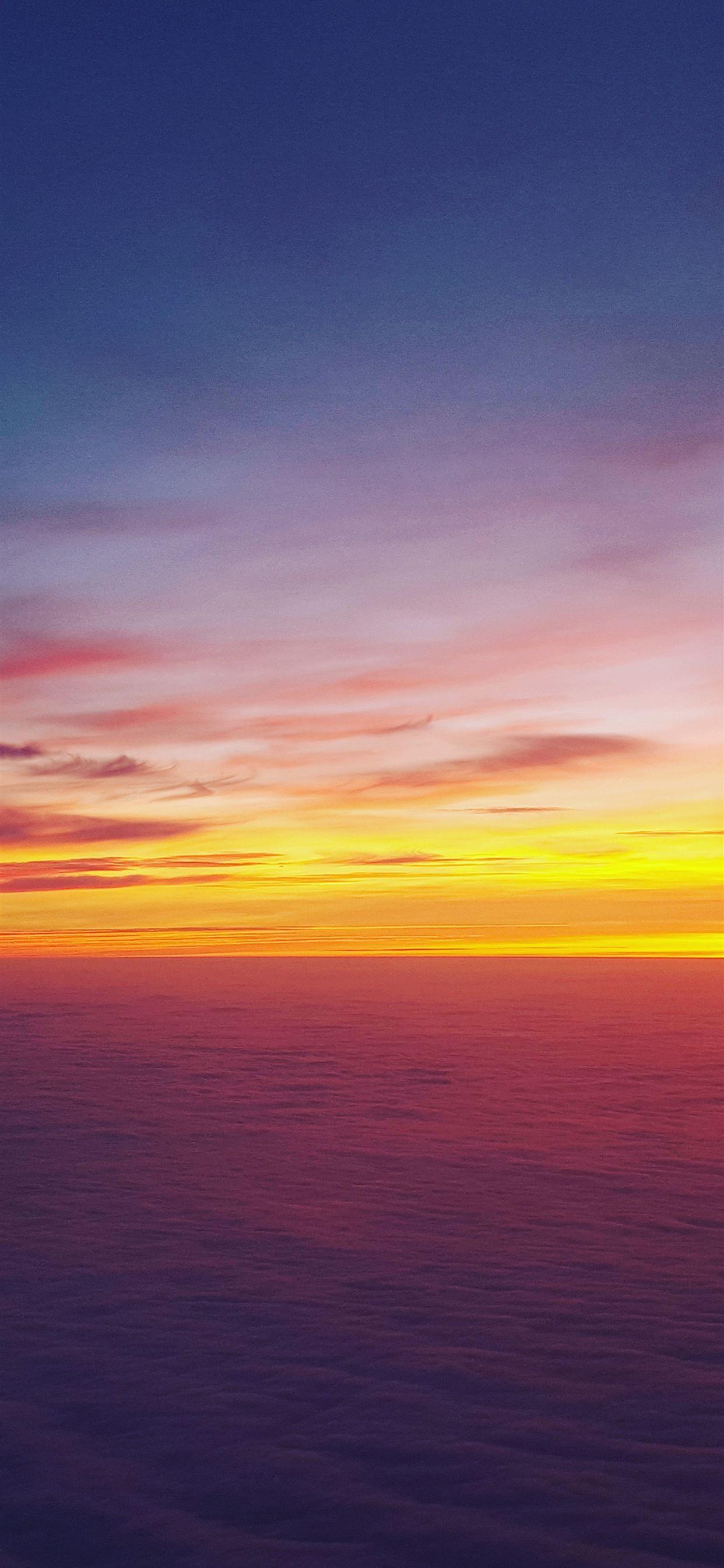 1242x2688 Sea Ocean Skyline Sunset Sky Nature iPhone 11 Wallpaper Free Download