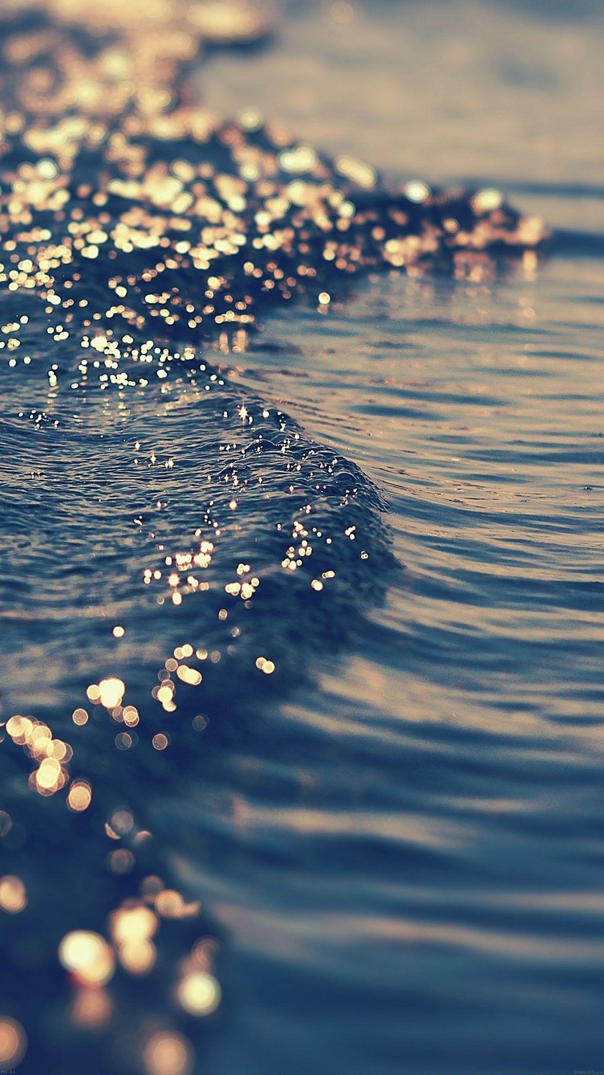1242x2208 Gold Sea Wave Water Sunset Ocean Nature iPhone 6 Plus For iPhone 6s Plus