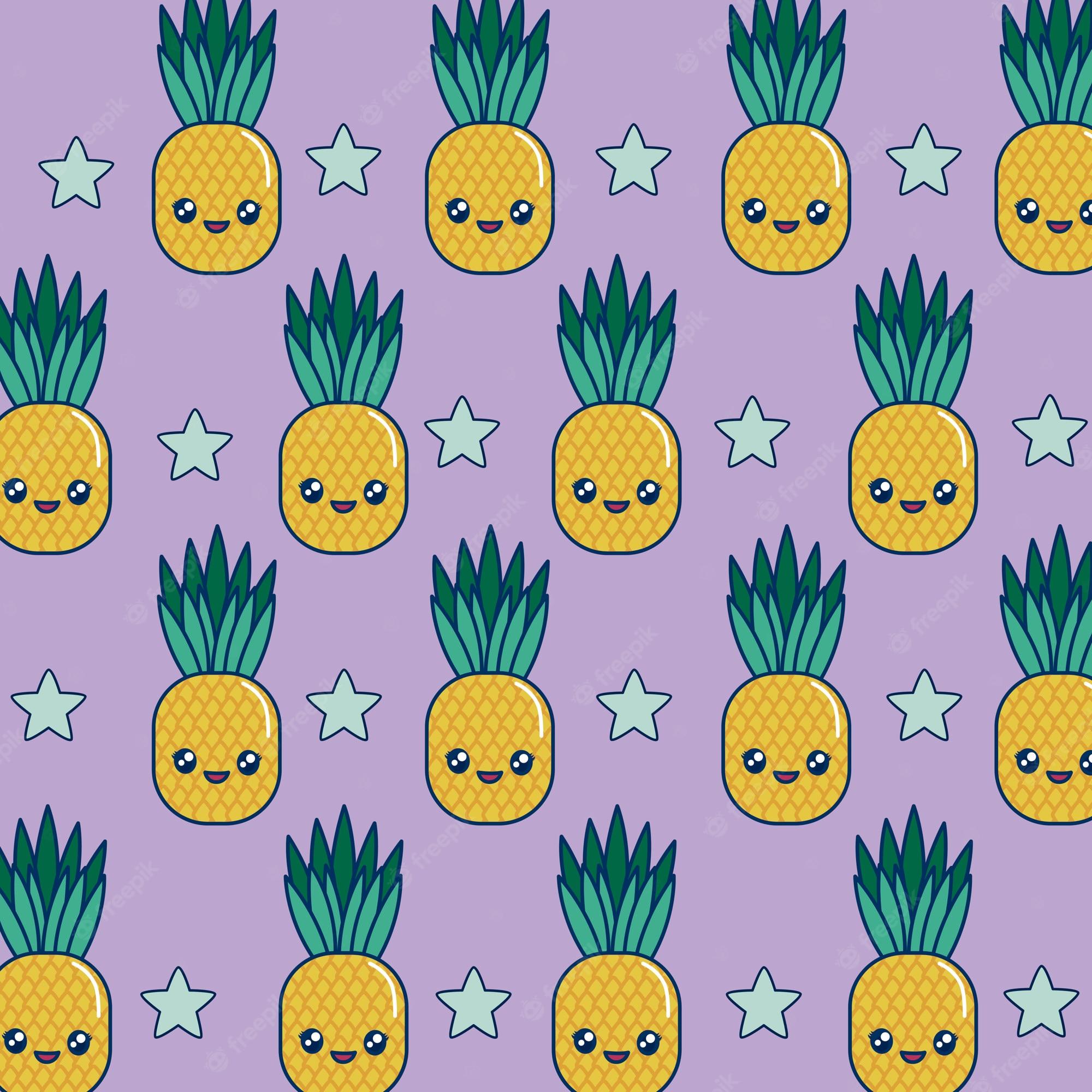 2000x2000 Kawaii pineapple Vectors & Illustrations for Free Download