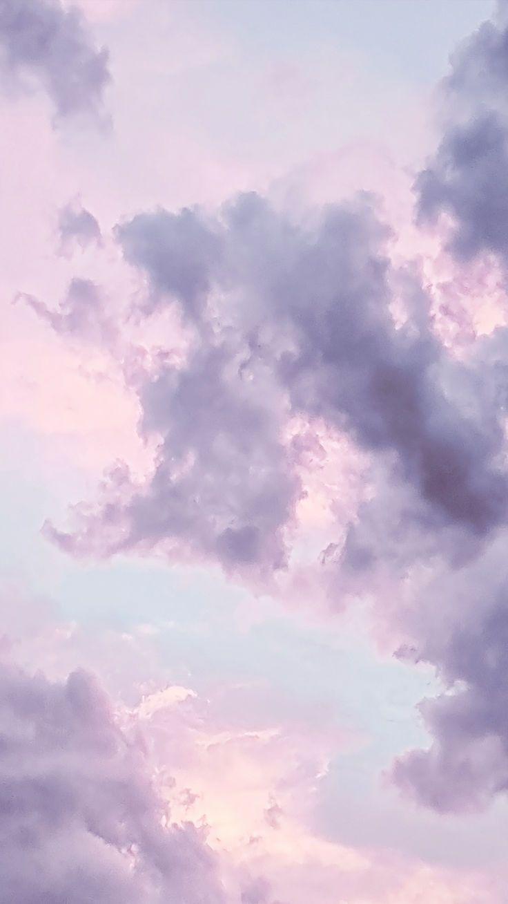 736x1308 Pastel Aesthetic Clouds Wallpaper