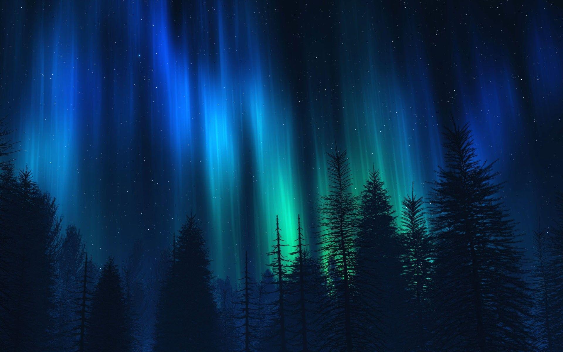 Blue Northern Lights Wallpapers - Top Free Blue Lights Backgrounds - WallpaperAccess