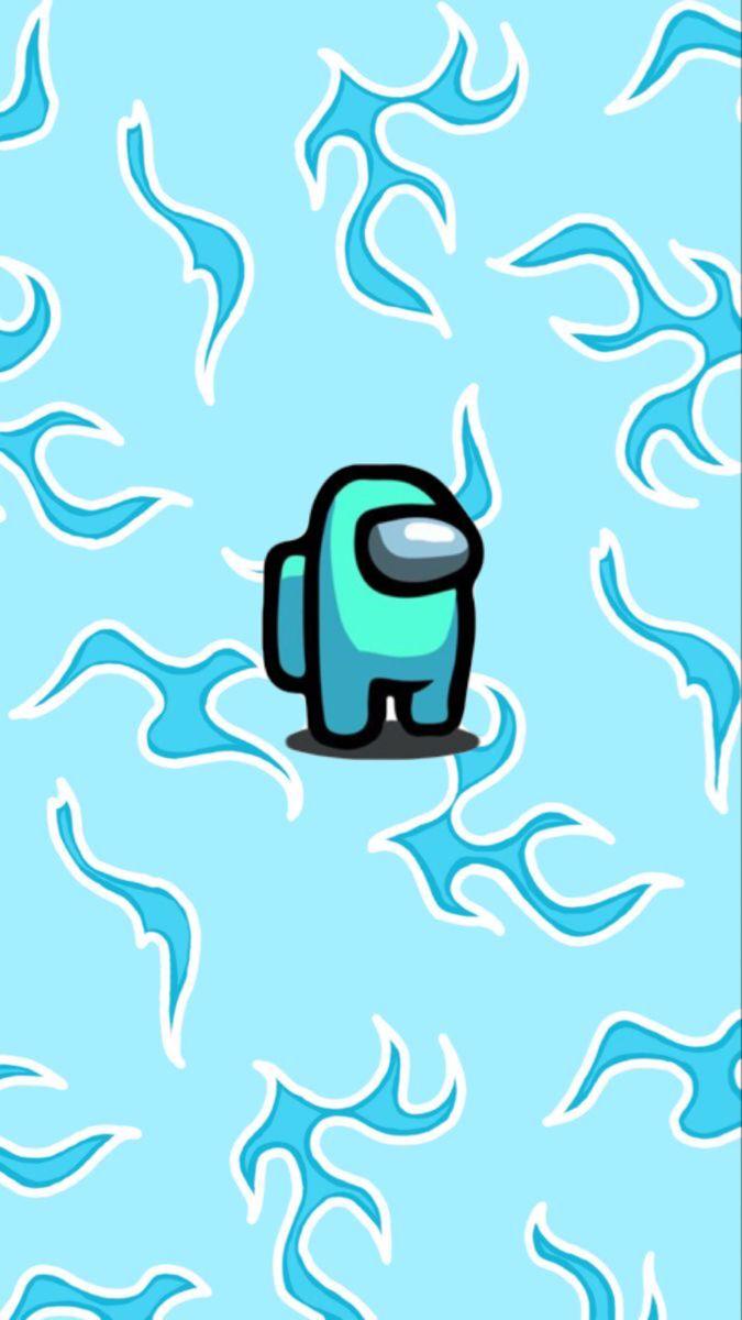 675x1200 Among Us Cyan Flame Wallpaper. Papeis de parede azuis, Papéis de parede vintage, Papel de parede azul