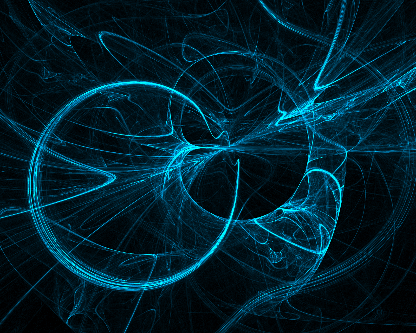 1600x1280 Black and Cyan Wallpaper