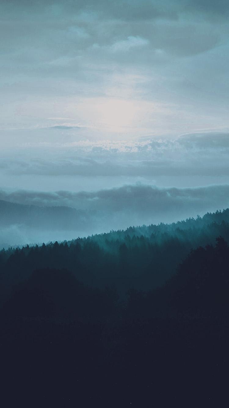 750x1334 iPhone X wallpaper. nature mountain sunset blue dark