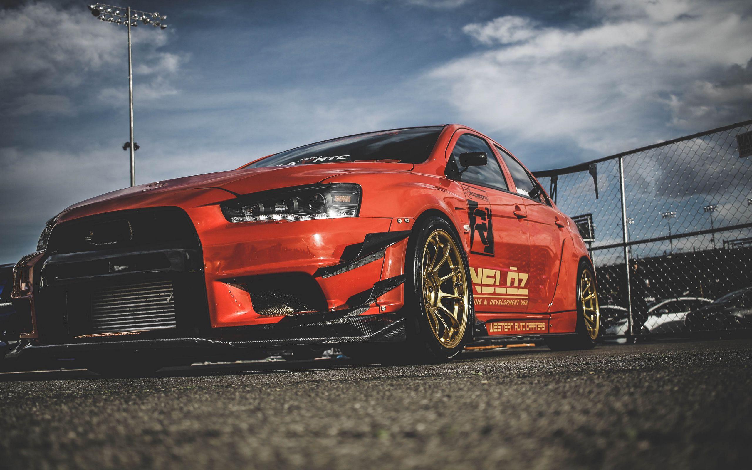 2560x1600 Download wallpaper 2560x1600 mitsubishi lancer evolution x, mitsubishi, sports car, racing, side view, red widescreen 16:10 HD background
