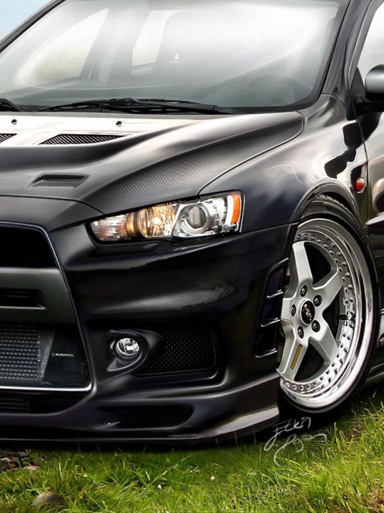 768x1024 Mitsubishi Lancer Evolution X HD Wallpaper Non Retina IPad