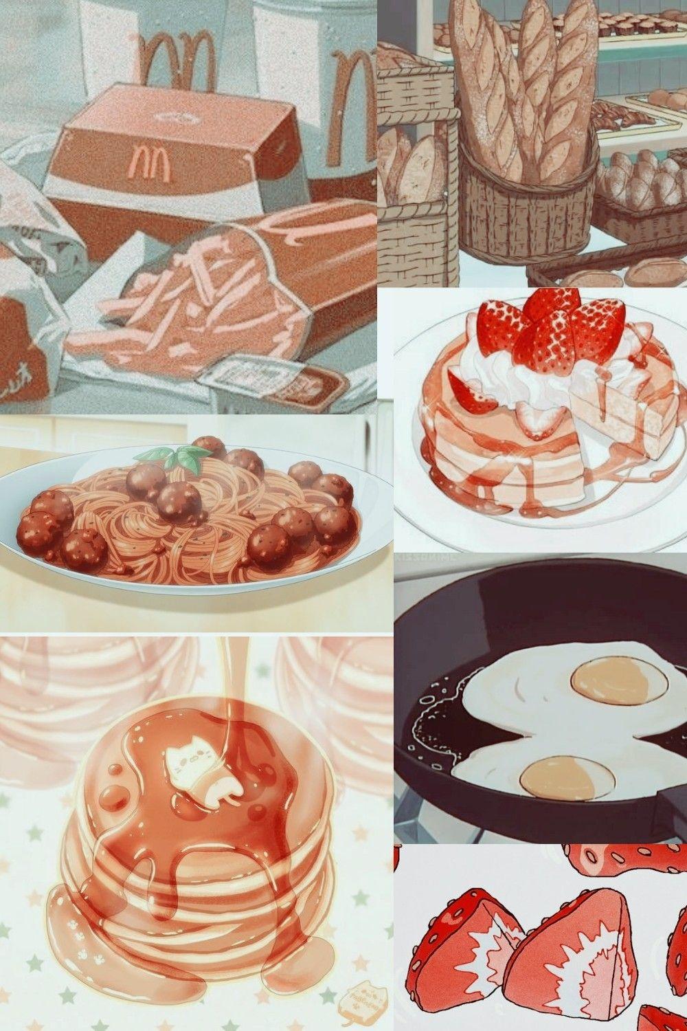 1000x1500 aesthetic anime food wallpaper ♡. Aesthetic anime, Anime, Print collage